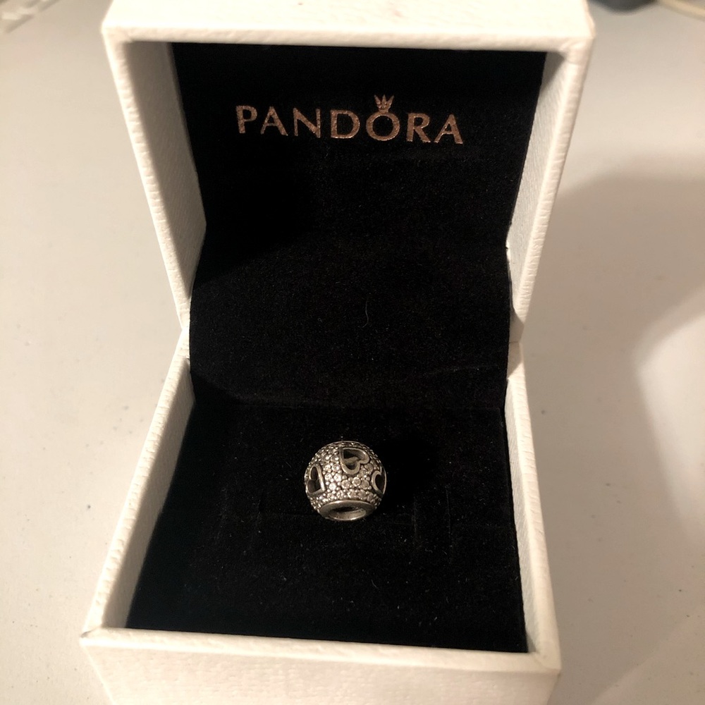 CZ heart Pandora Charm
